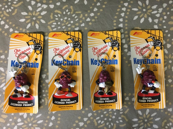Vintage California Raisin Keychains