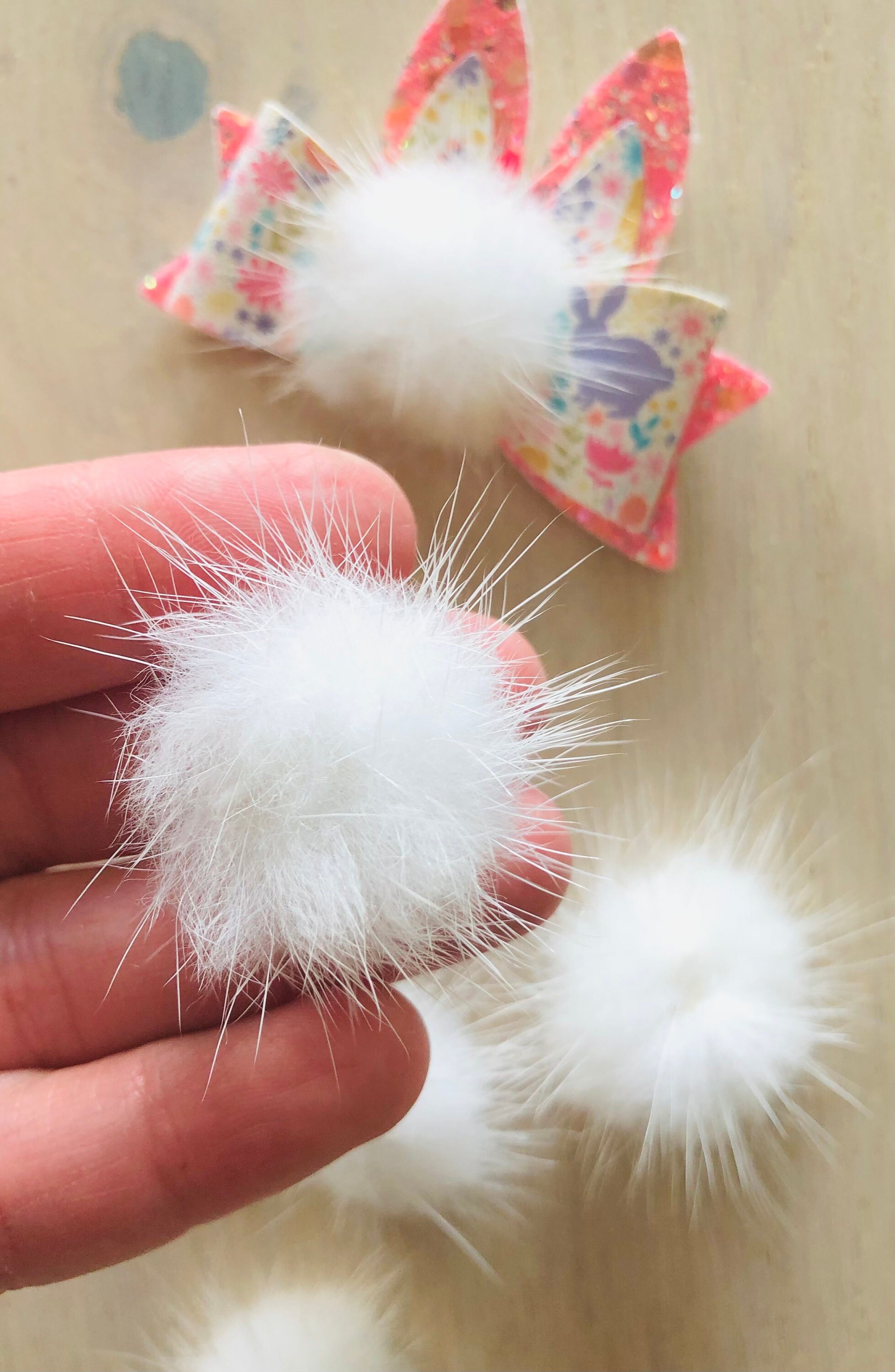 Pom-pom Buttons for Use With Faux Fur and Yarn Pom Poms That 
