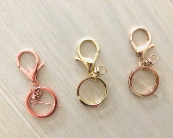 Gold, Rose Gold, Iron Alloy Key Chain, Lobster Claw Clasp, Keychain Ring, Key Ring, Flat Split Ring, DIY Supplies