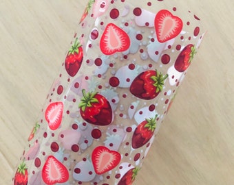Chocolate Covered Strawberries, Transparent Waterproof Vinyl, Pool Bow, 11.5x8, 11.5x24, 0.5mm