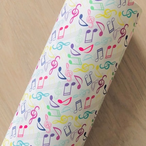 Music Notes, Music, Printed Faux Leather, Printed Vinyl, Hair Bow Making, Jewelry Making, Printed Vinly, 12x8, 12x26, 12x52