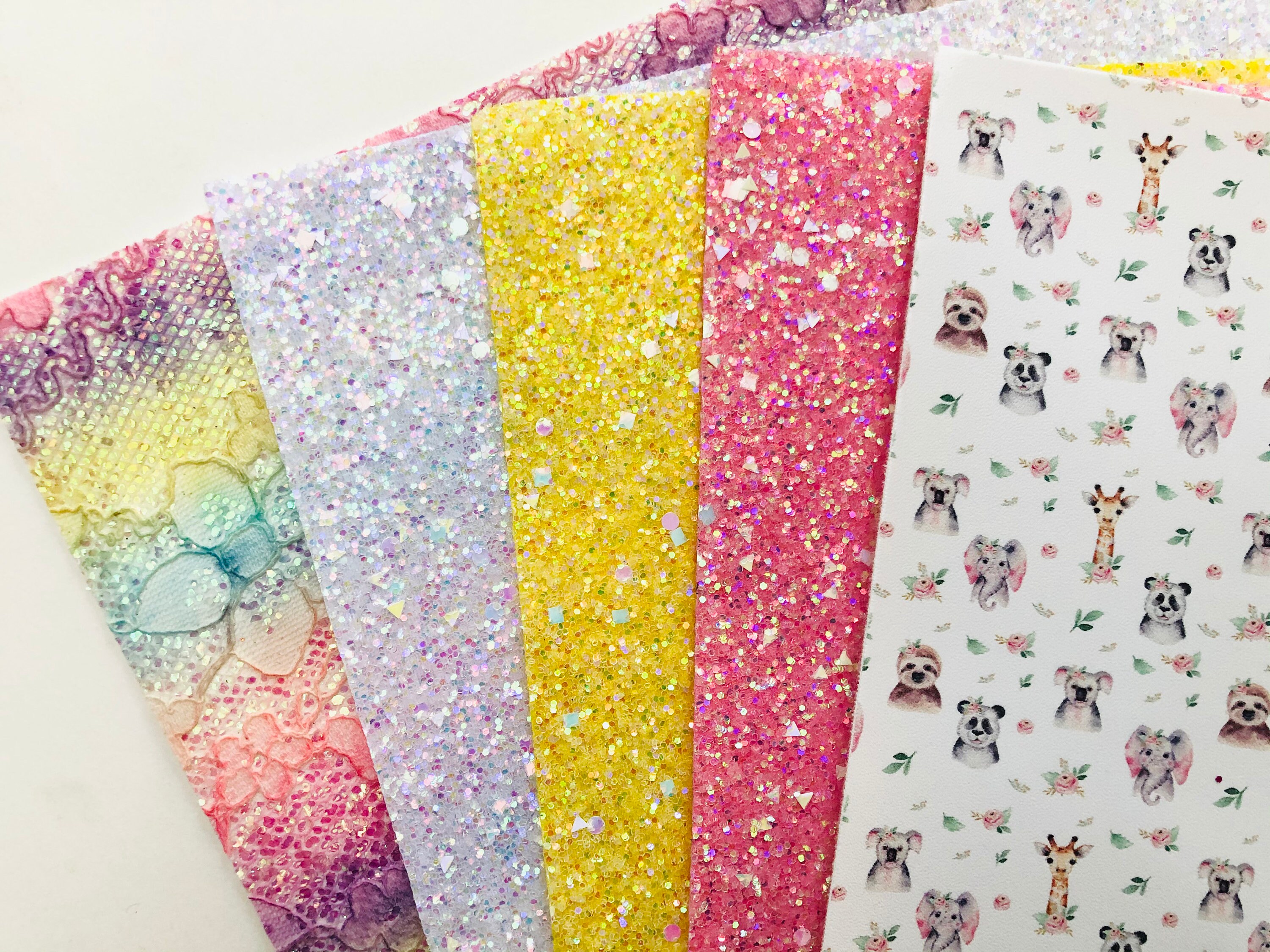 Pastel Lace Flower Chunky Glitter Fabric Sheet Lace over Etsy