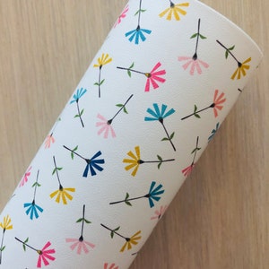 Minimalist Floral, Smooth Faux Leather, 12x8, 12x26, 12x52
