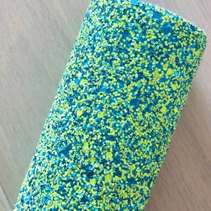Yellow Glitter Fabric, Blue Glitter Fabric, Mixed Color Glitter Fabric, Glitter fabric Hair Bow, Earrings and DIY Craft, 11.5x8
