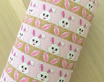 Bunny, Spring, Easter, Pebbled Faux Leather, 12x8, 12x26