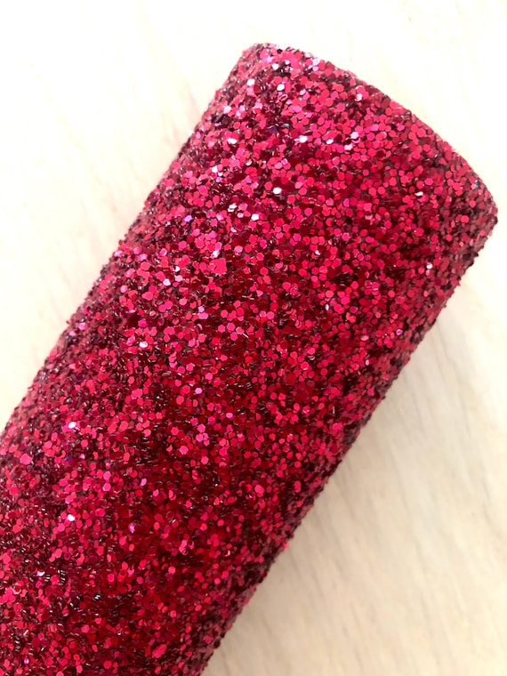 Pink Chunky Glitter Fabric Solid Pink Chunky Glitter Fabric Etsy UK