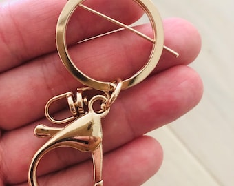 Swivel Lobster Clasp Key Ring for Keychain, Set of 5 or 10