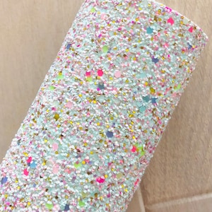 Iridescent Green Chunky Glitter Fabric, Materials for Making  Hair Bows, Earrings and DIY Craft, 12x8, 12x26