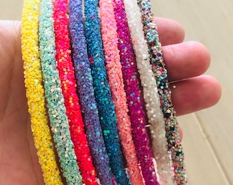 Chunky Glitter Headbands, Girl's Hair Accessories