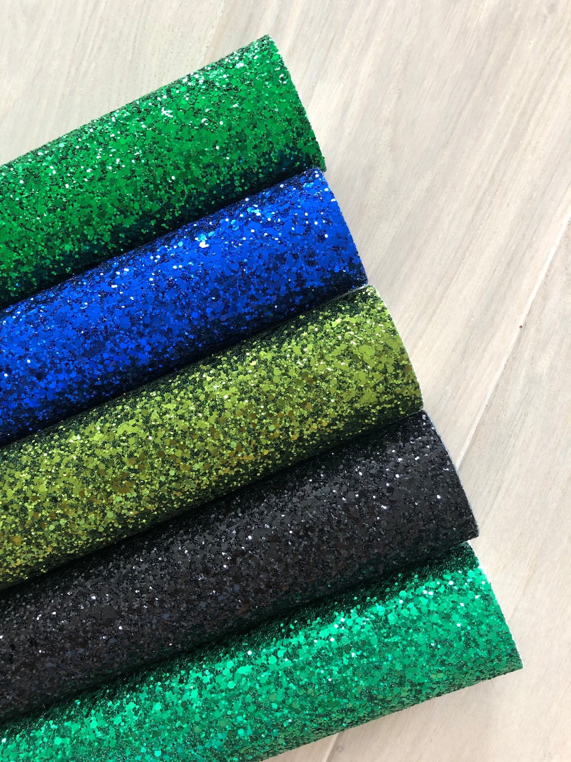 Black Chunky Glitter Fabric Glitter Faux Leather Hair Bow Etsy