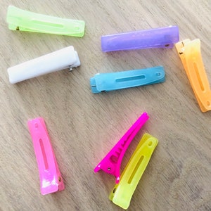 40mm, Set of 10 Plastic Hair Clips, Alligator Clips with Teeth, Flat Top Hair clips , Alligator Clips, Clips for Pool Bows