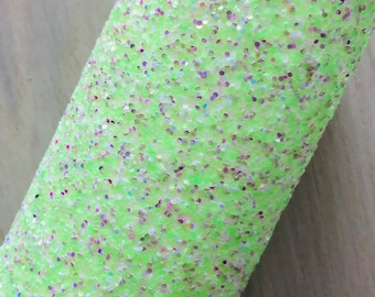 Mixed Green Chunky Glitter Fabric, 12x8, 12x26