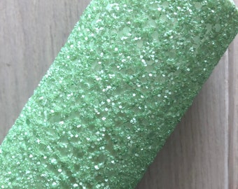 Green Chunky Glitter Fabric, 8.25x11.5