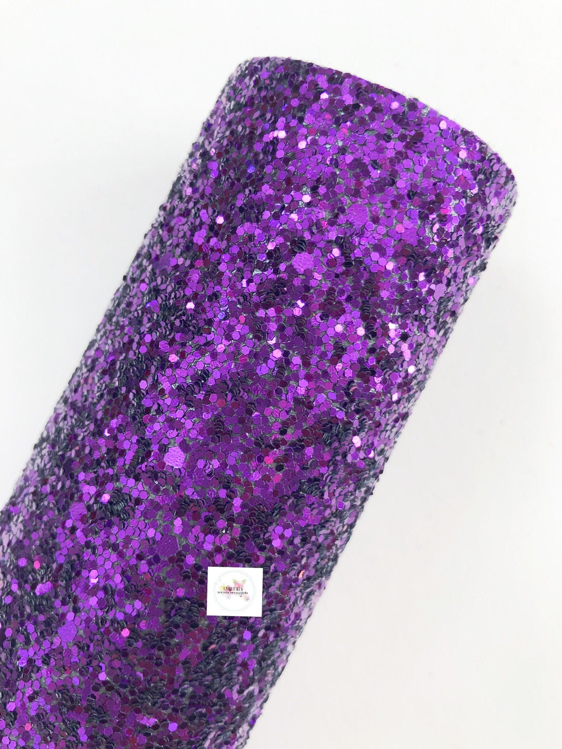 Purple Chunky Glitter Fabric Glitter Fabric for Making Hair Etsy