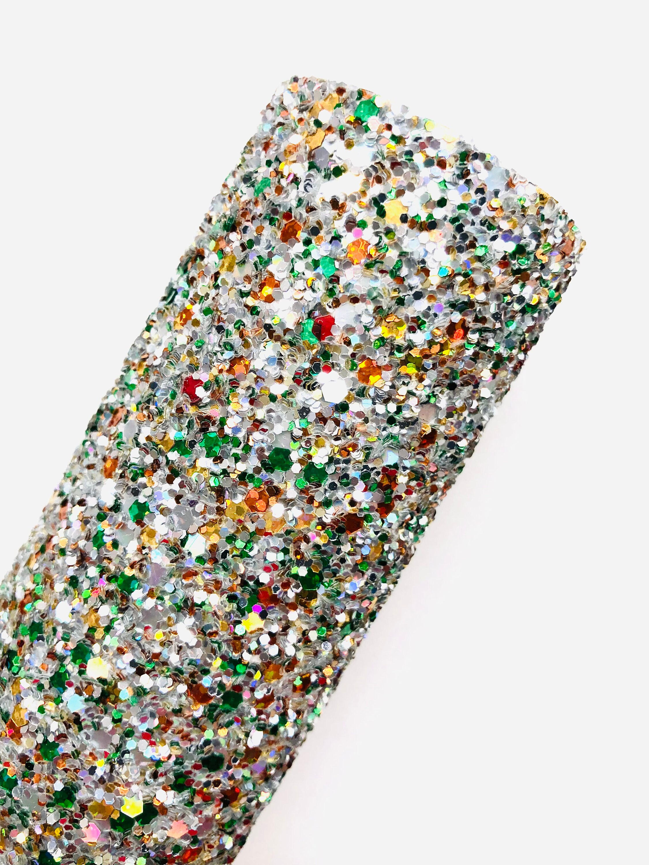 SILVER Glitter Fabric Premium Chunky Glitter Fabric Sheet Etsy