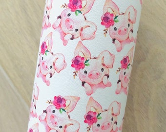 Farm Animals, Piggies, Floral, Printed Smooth Faux Leather, Hair Bows, Earrings, Bag, Supplies, Printed Vinyl, 12x8, 12x26, 12x52
