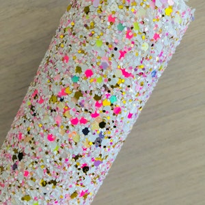 White Glitter Fabric,  Hair Bow and Earrings Making Materials, White Faux Leather, Iridescent Glitter Fabric, 12x8, 12x26, 12x52