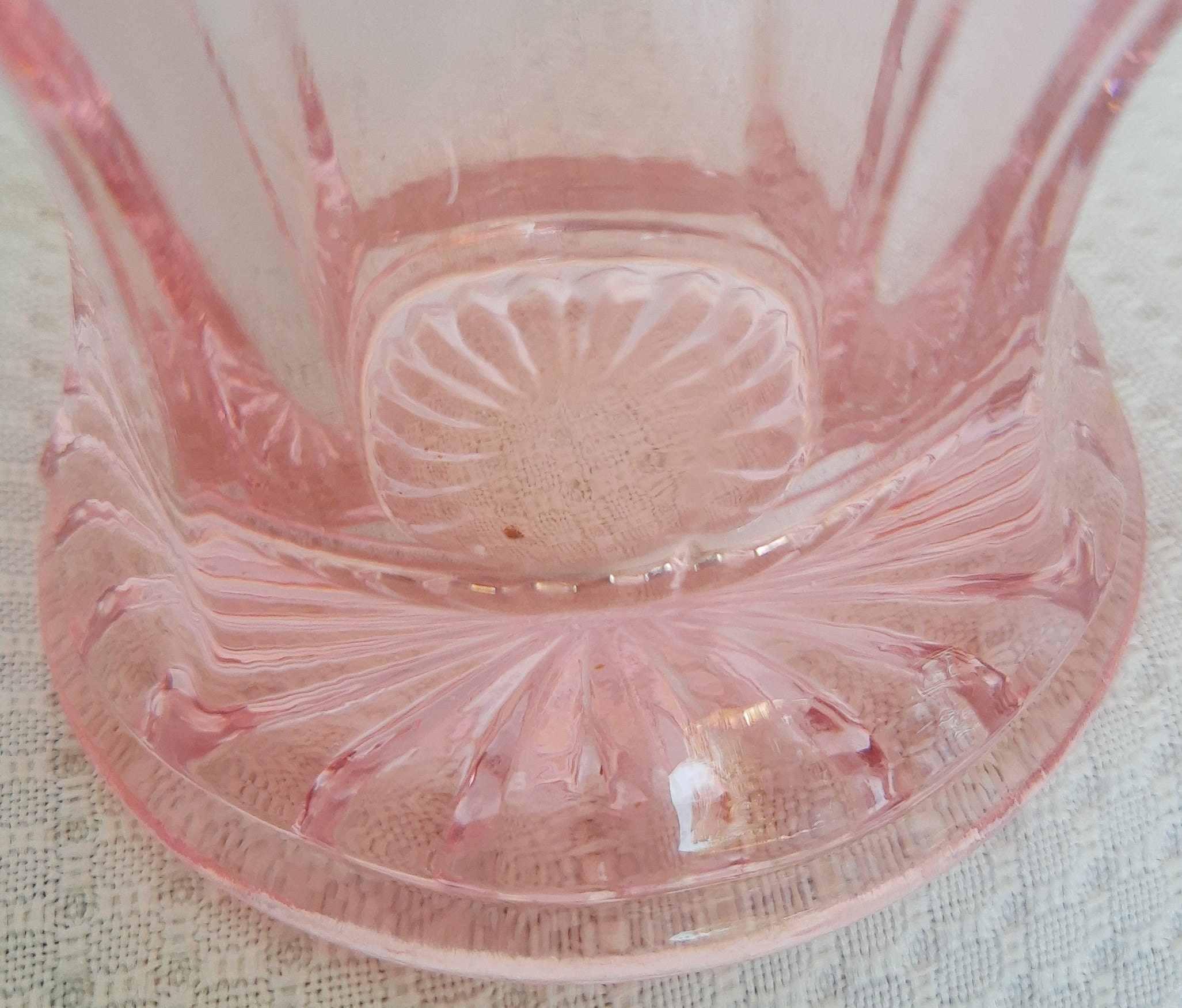 PINK GLASS BASKET Small Vintage Pink Westmoreland Elegant Art Etsy