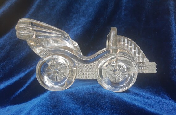 GLASS CAR Vintage Glass Antique Convertible Model Car - Etsy