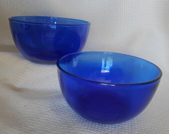 Arcoroc Blue Bowl Etsy