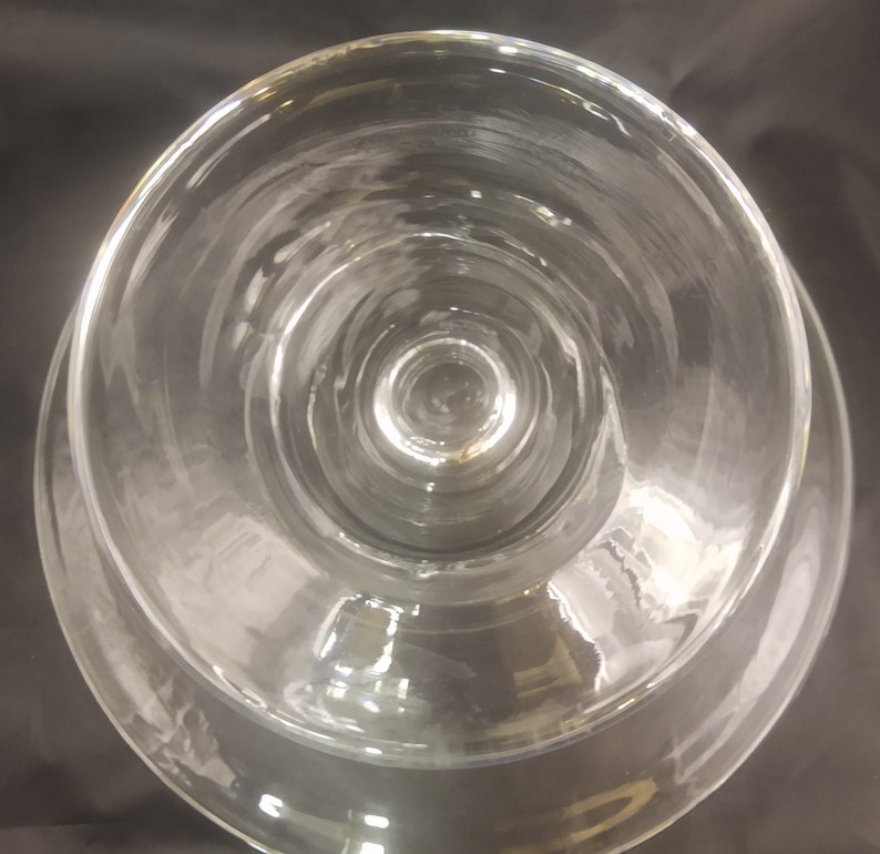 Vintage Clear Glass Pedestal Bowl Compote Etsy