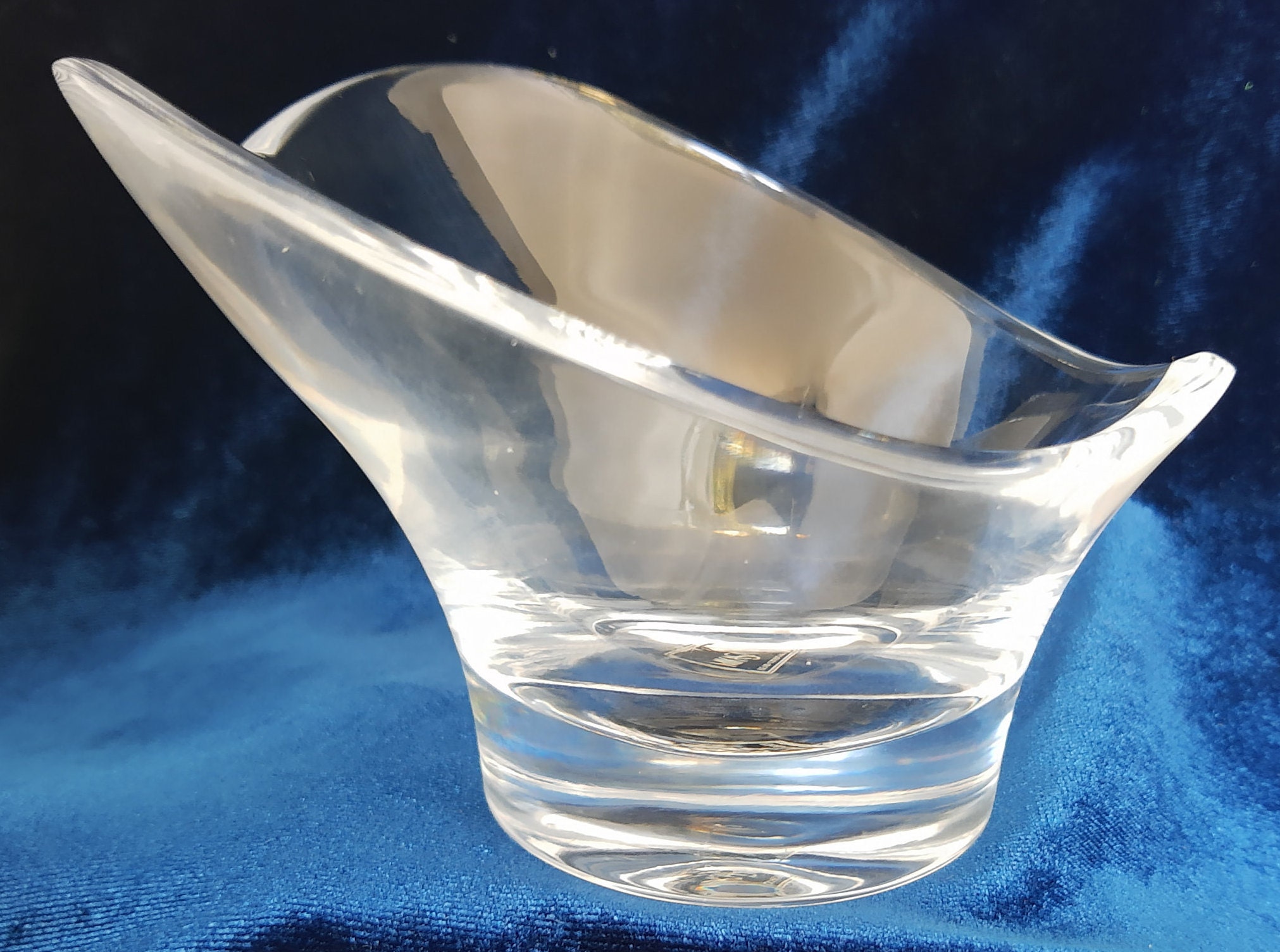 Mikasa Lead Crystal Glass Amorosa Heart Shaped Bowl Candy Nut Etsy