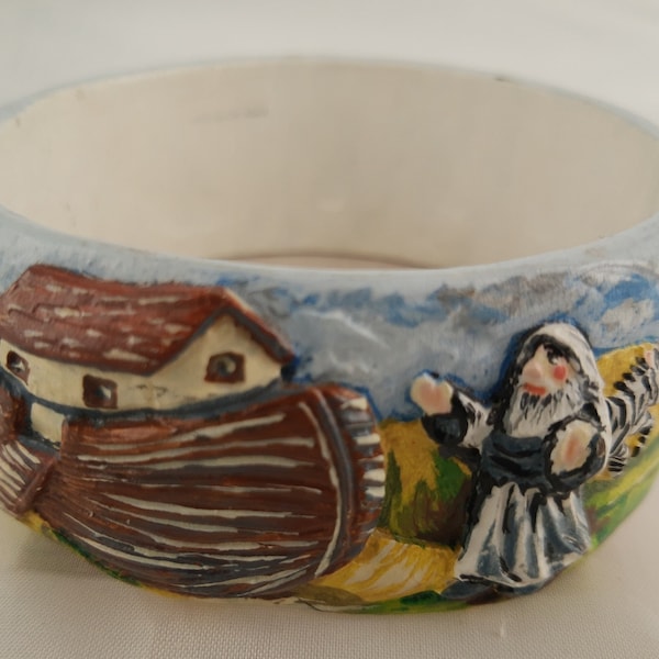 Jim Shore Village Resin Noah's Ark Bangle Bracelet