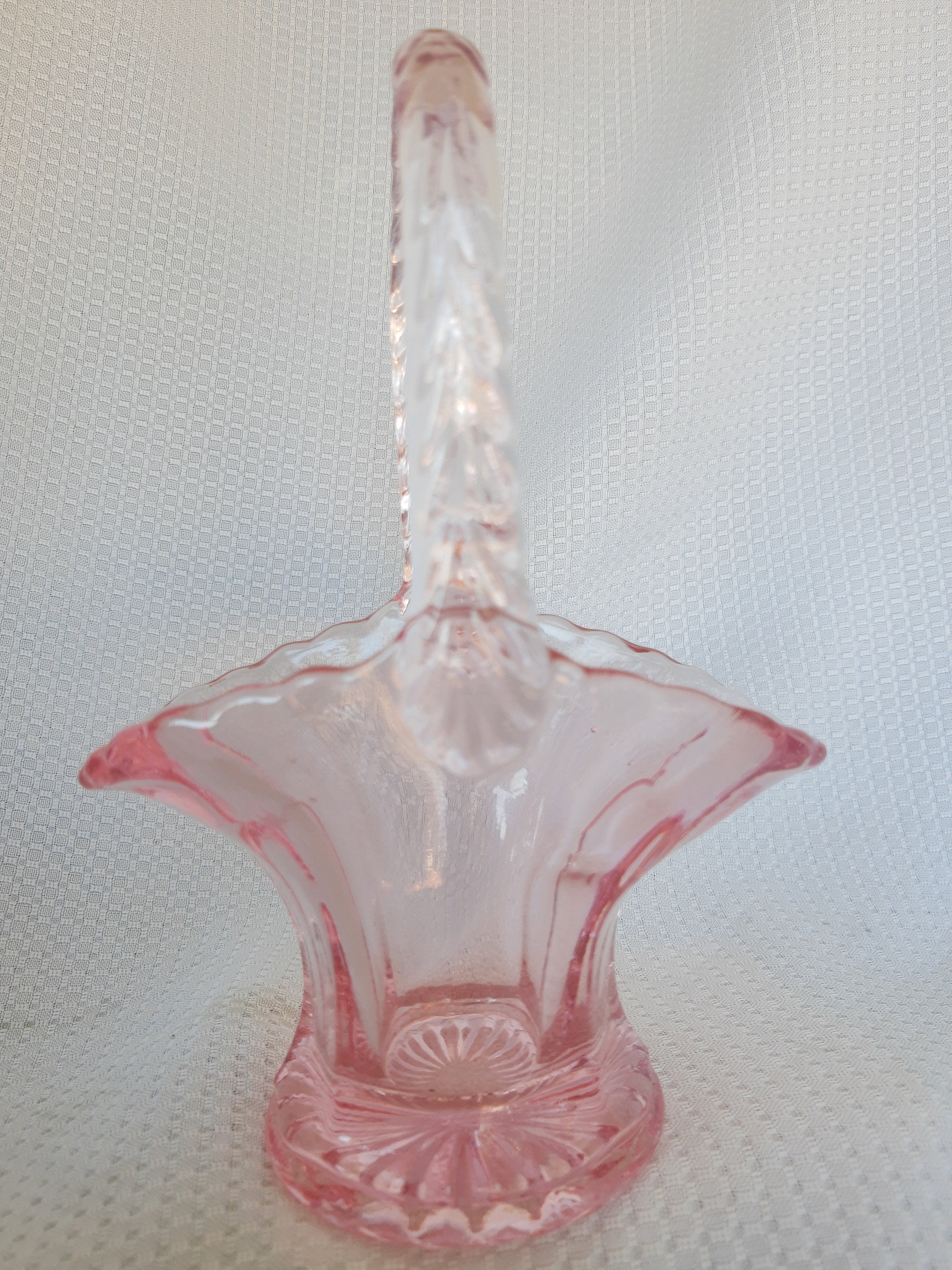 PINK GLASS BASKET Small Vintage Pink Westmoreland Elegant Art Etsy
