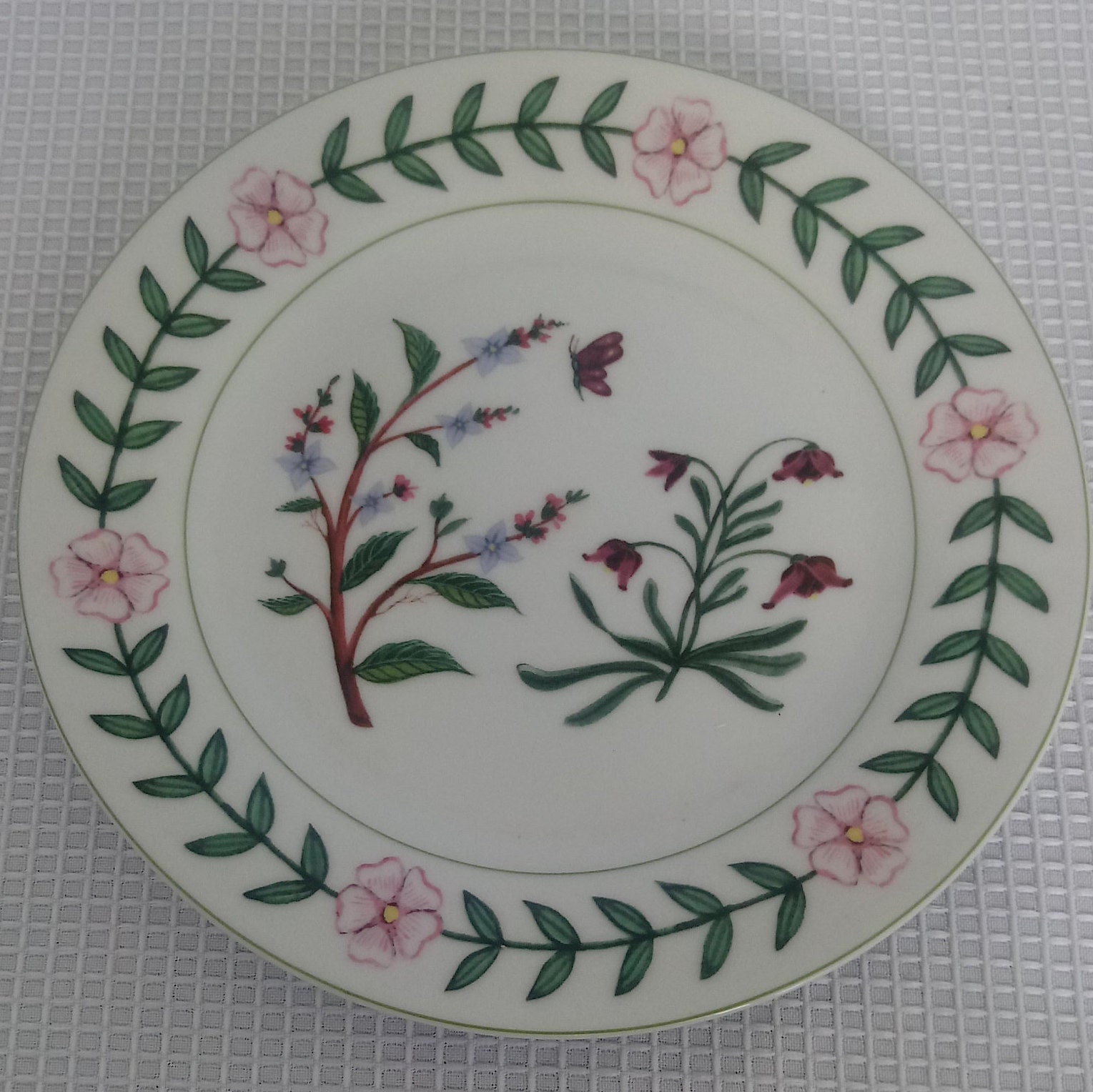 Set of 4 I Godinger Botanical Floral Salad Plates Green Laurel Etsy