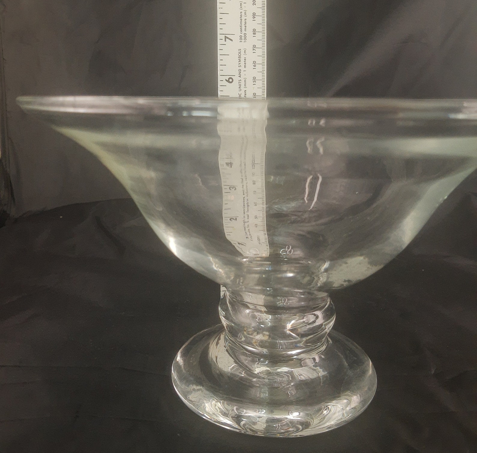 Vintage Clear Glass Pedestal Bowl Compote Etsy