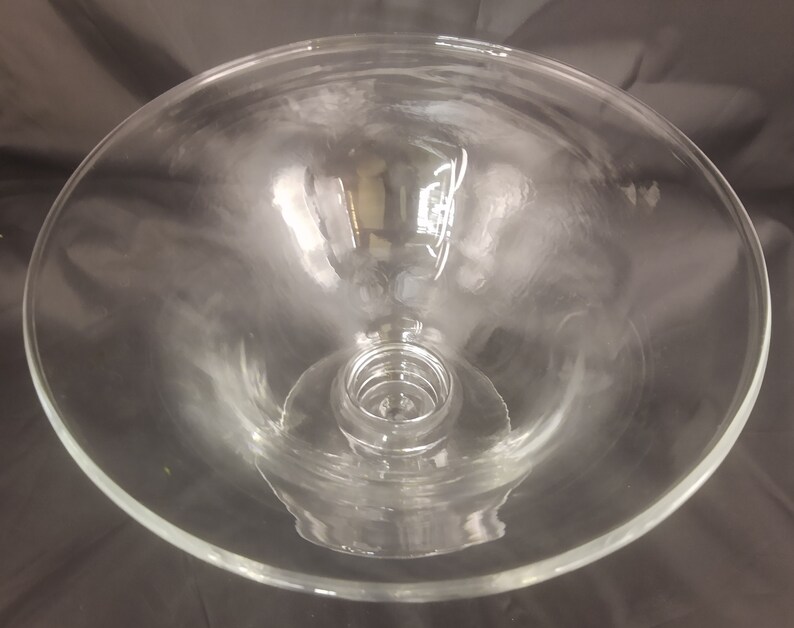 Vintage Clear Glass Pedestal Bowl Compote Etsy
