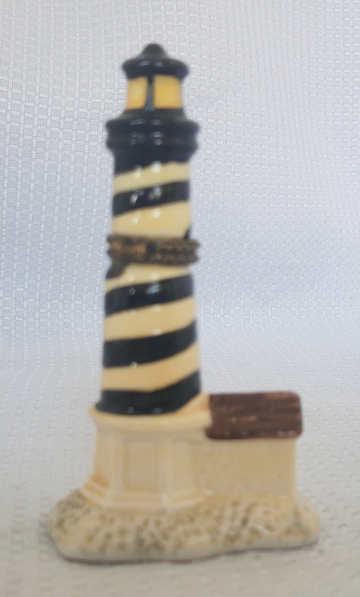 Miniature Lighthouse Porcelain Trinket Box Etsy