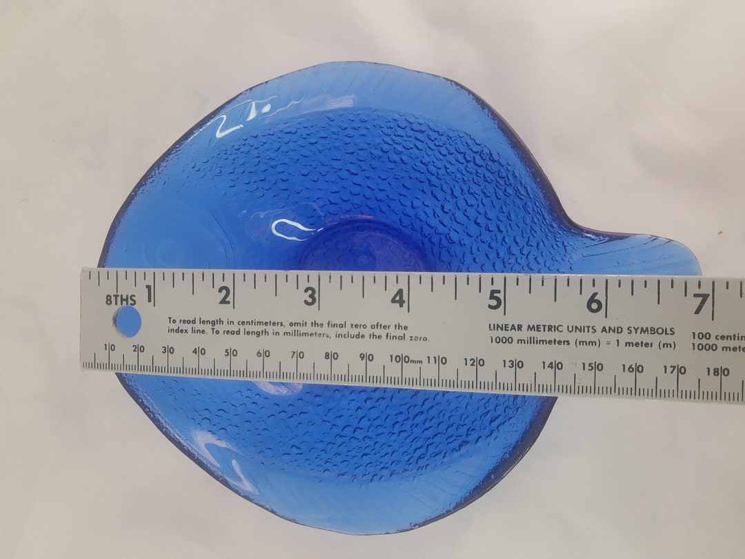 Arcoroc Cobalt Blue Small Glass Fish Shaped Serving Bowl Etsy
