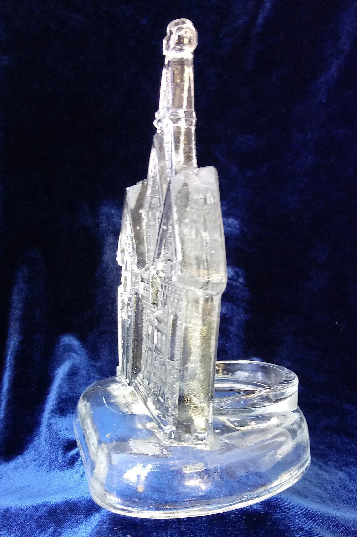 Glass Church Candle Holder Etsy