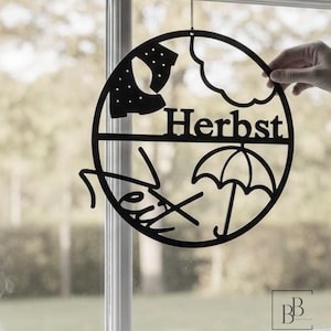 Herbstlicher Fensterkranz, Wanddeko, Türkranz, Fensterdeko, Türschild, Wohndeko, Herbstdekoration