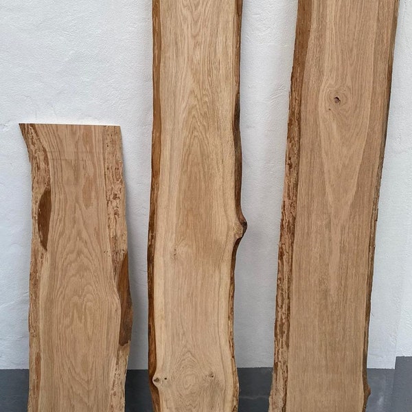 22 mm Baumscheibe, Wildeiche, Holzbrett, Bohle, Tischplatte, Eiche, Holz, rustikal, Massiv, Eichenplatte, diverse Größen, gehobelt, DIY