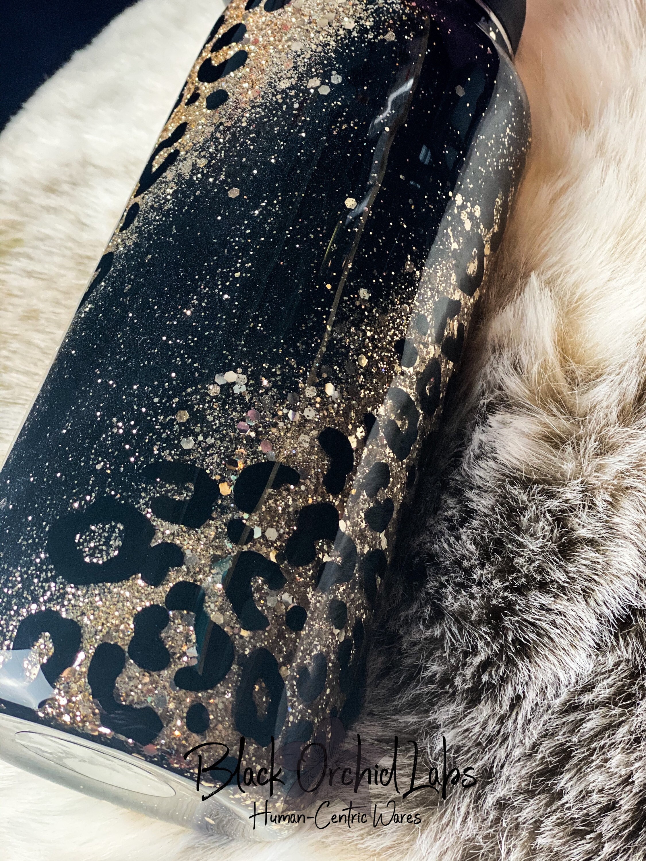 Leopard Print Glitter Tumbler Cheetah Print Travel Mug | Etsy