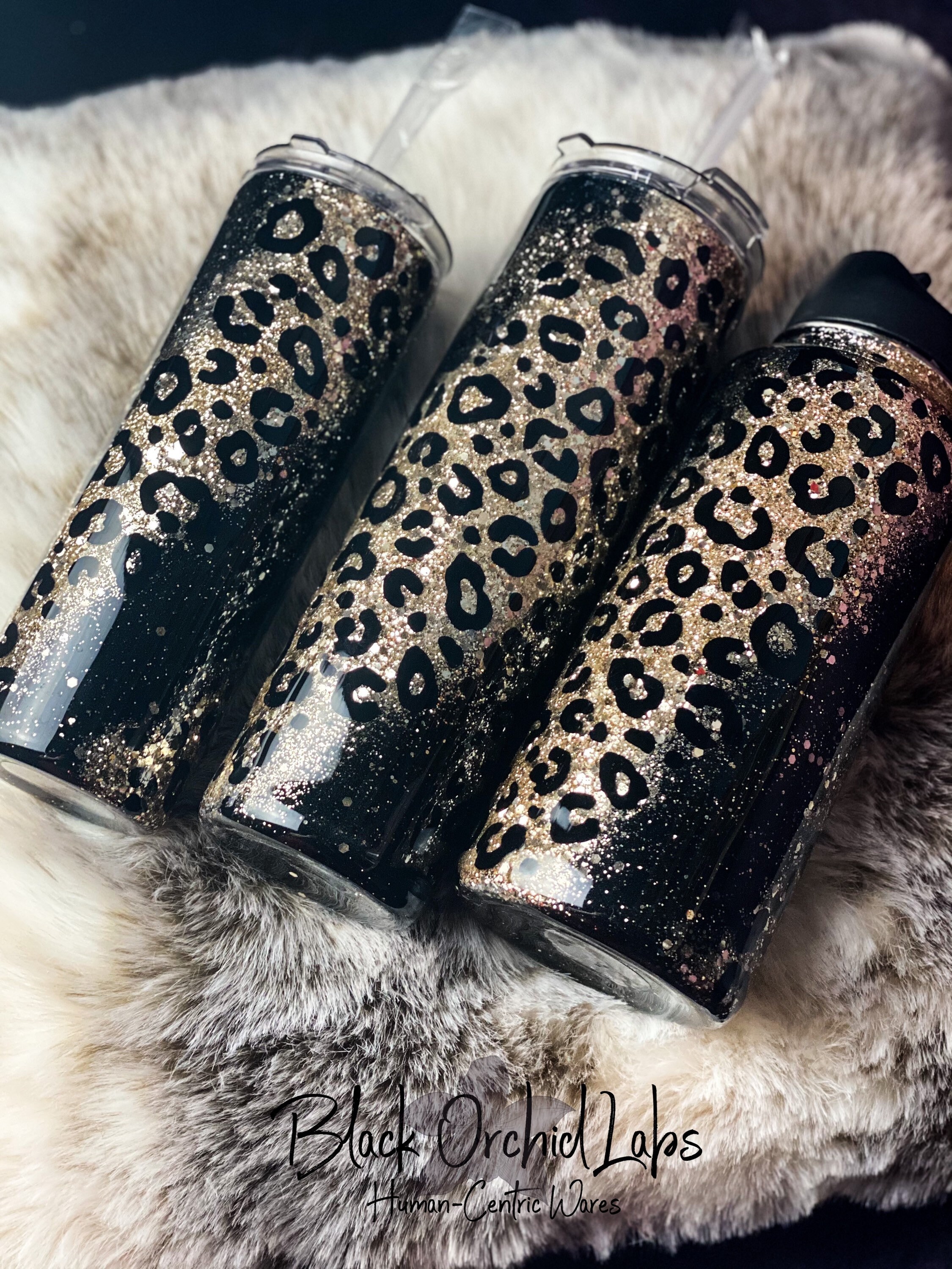 Leopard Print Glitter Tumbler Cheetah Print Travel Mug | Etsy