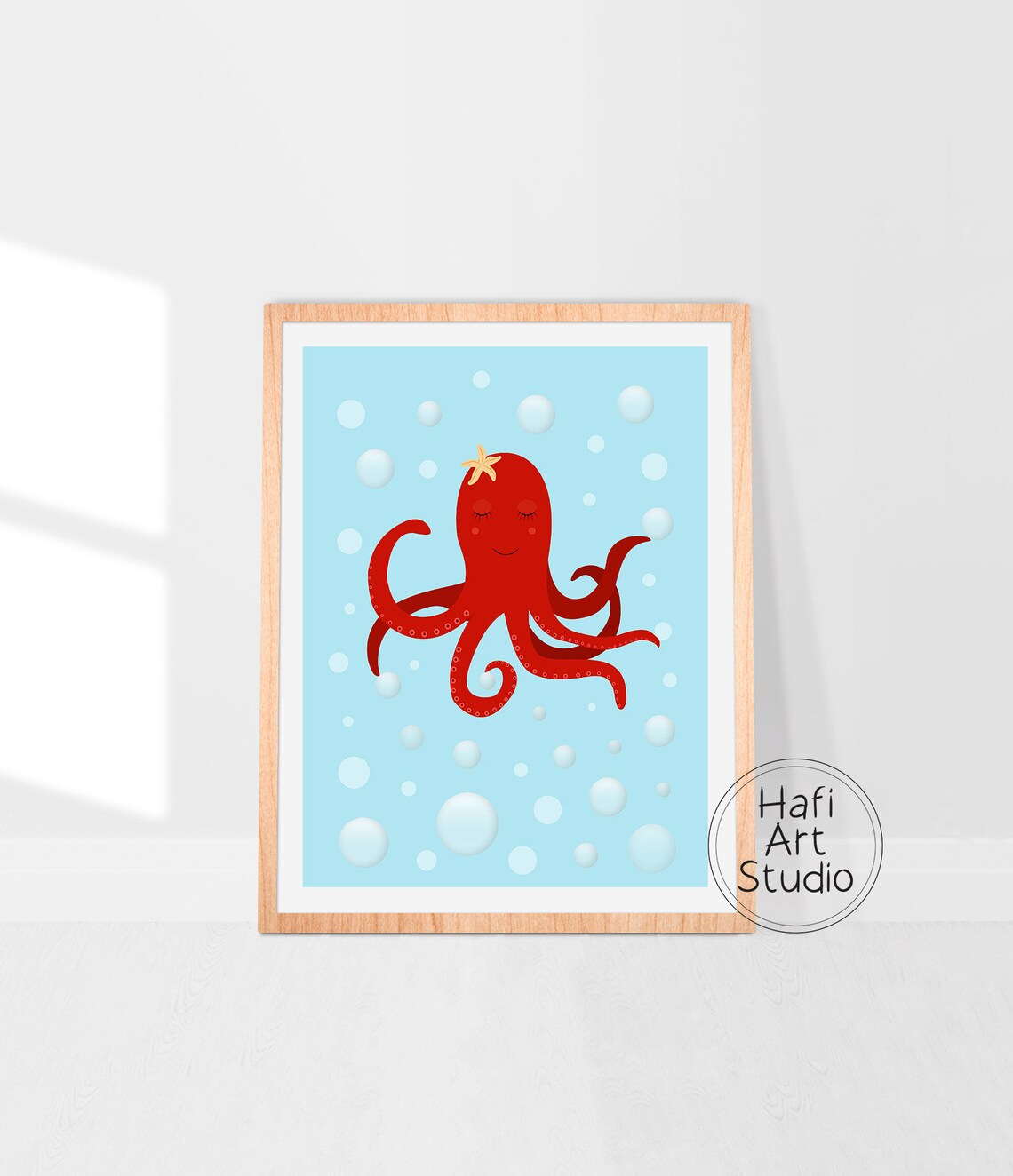 Octopus Nursery Print Undersea Wall Art Baby Room Prints Etsy