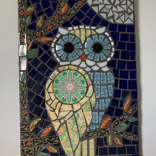 Owl Mosaic Wall Art, Home Decor, Unique gift idea