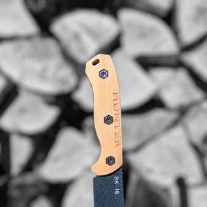 Ka-Bar BK15 BK16 BK17 BK18 Custom Scales with Hunter inlaid in the side