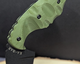 Ka-Bar TDI Investigator Extra Grippy, Custom Scales, Knife Handles, Superior Knife Scale 1493
