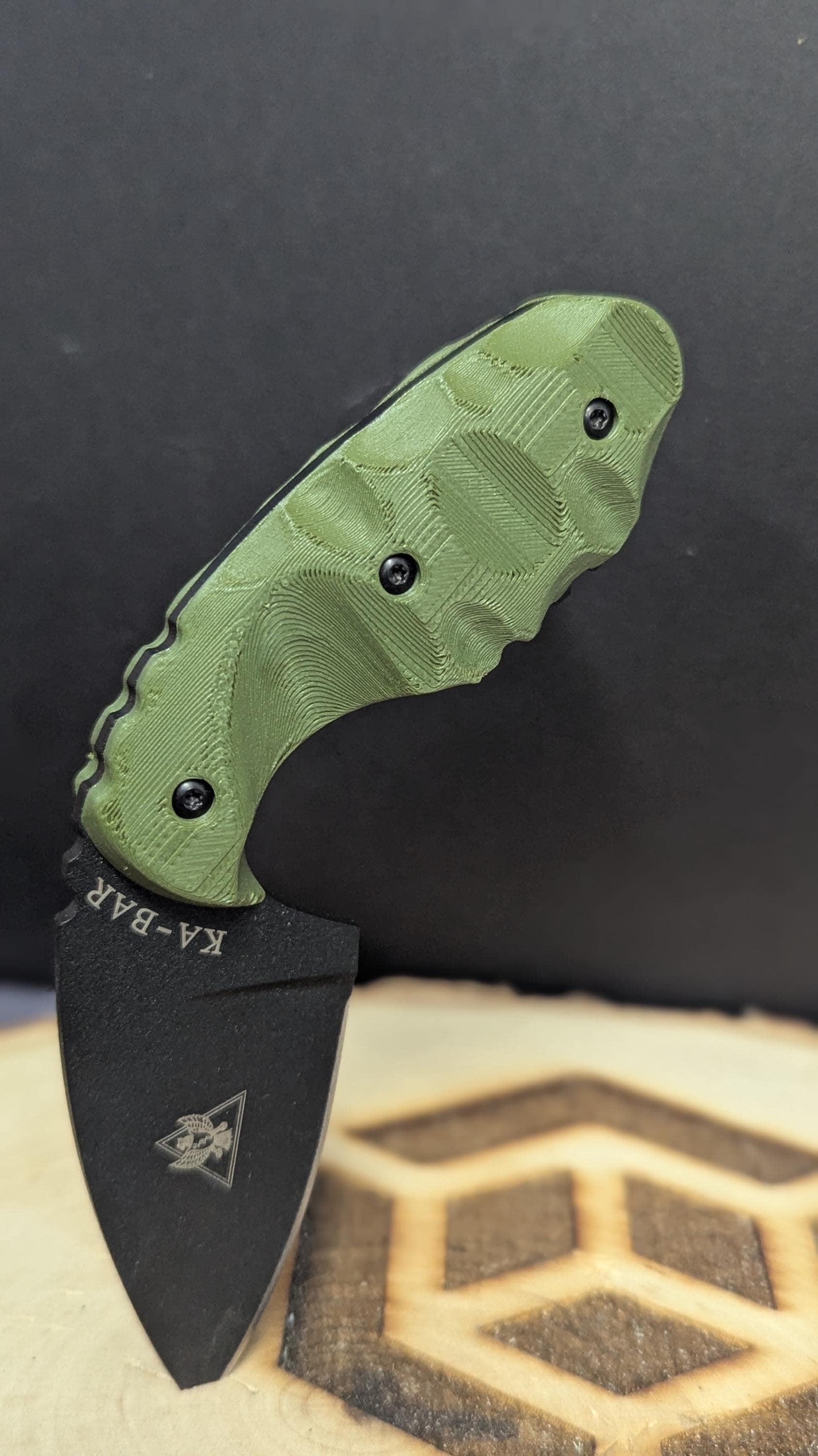 TKC G10 Handle for AK 5.5/6.5/8 and ESEE 5/6 - Blue & Black, 2X2