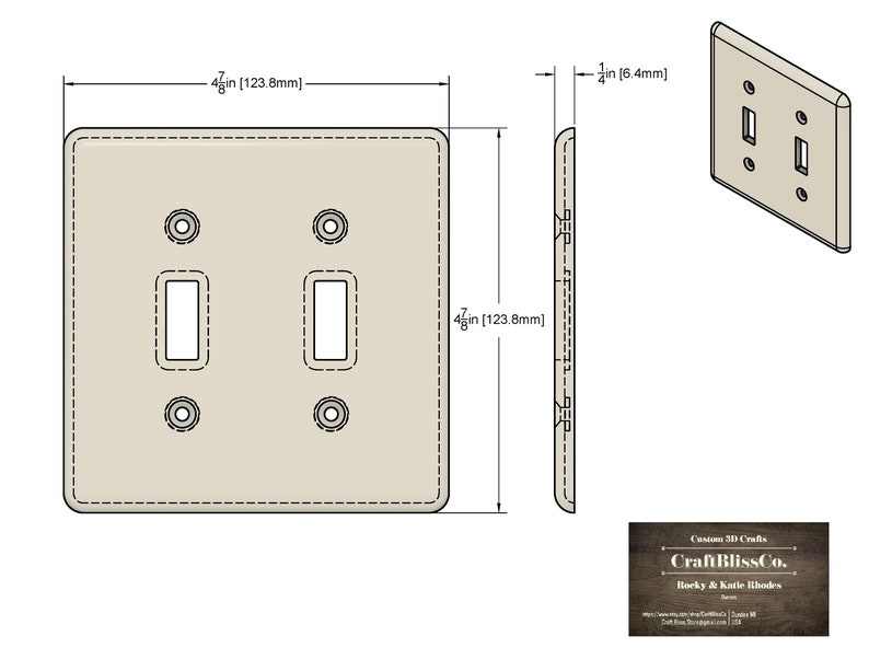 Two Switch Cover Plate - Etsy