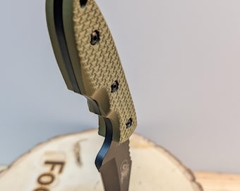 Ka-Bar TDI Hinderer 2486 (1095) Knurled Custom Grip Scales, Thin super grip