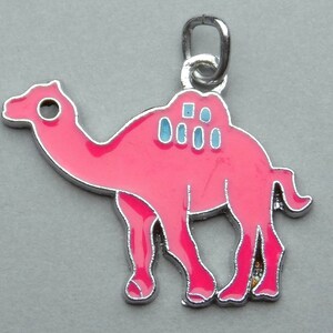 Dromedary. Vintage Large Pendant. Enamel Medal.