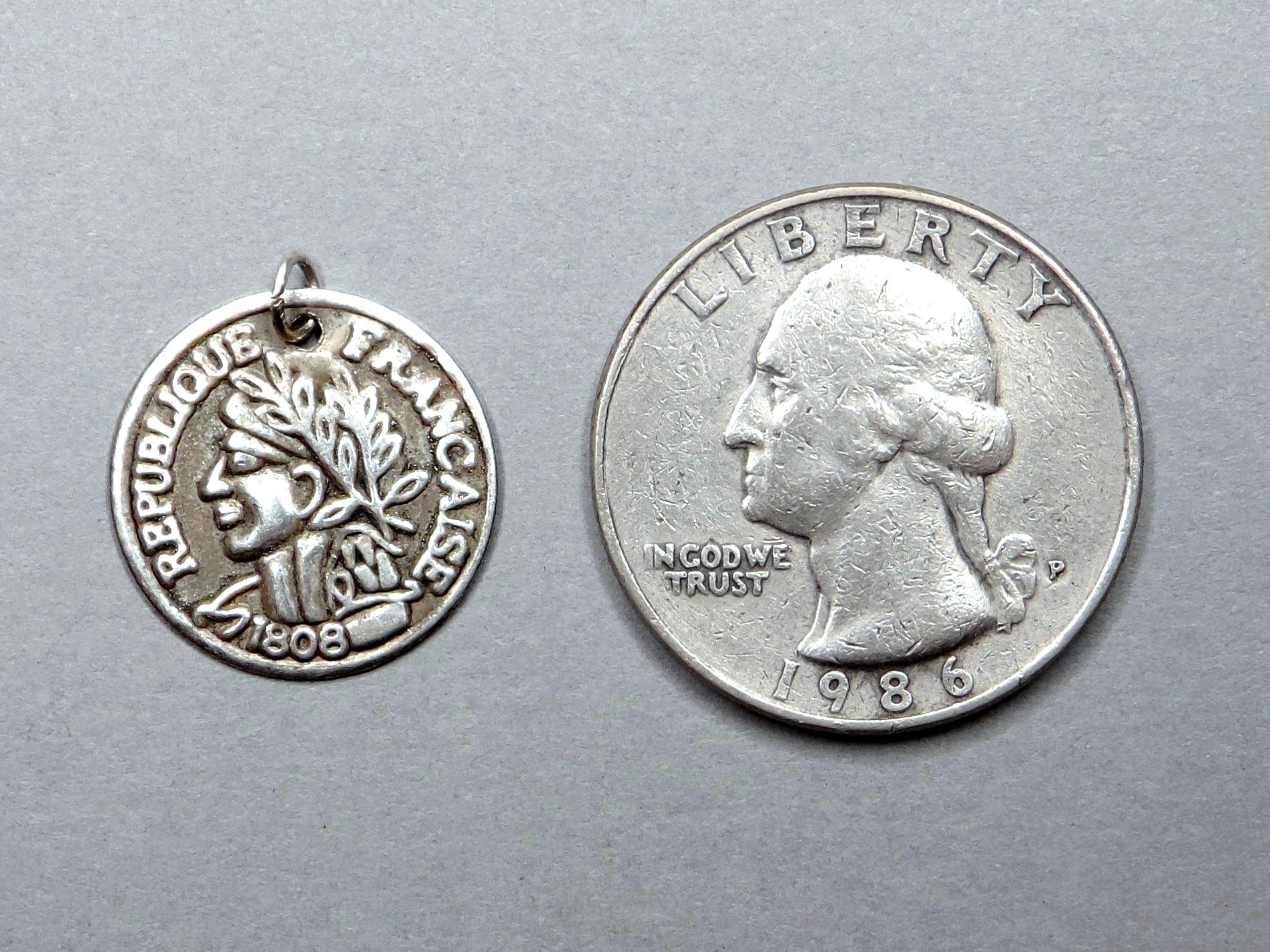 Republique Francaise 1808 Iron Medal Pendant | eBay
