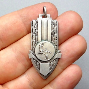 Fußball, Antiker Anhänger. Französische Medaille von Fraisse.