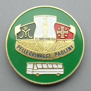 Pellegrinaggi Paolini. Vintage Religious Brooch.