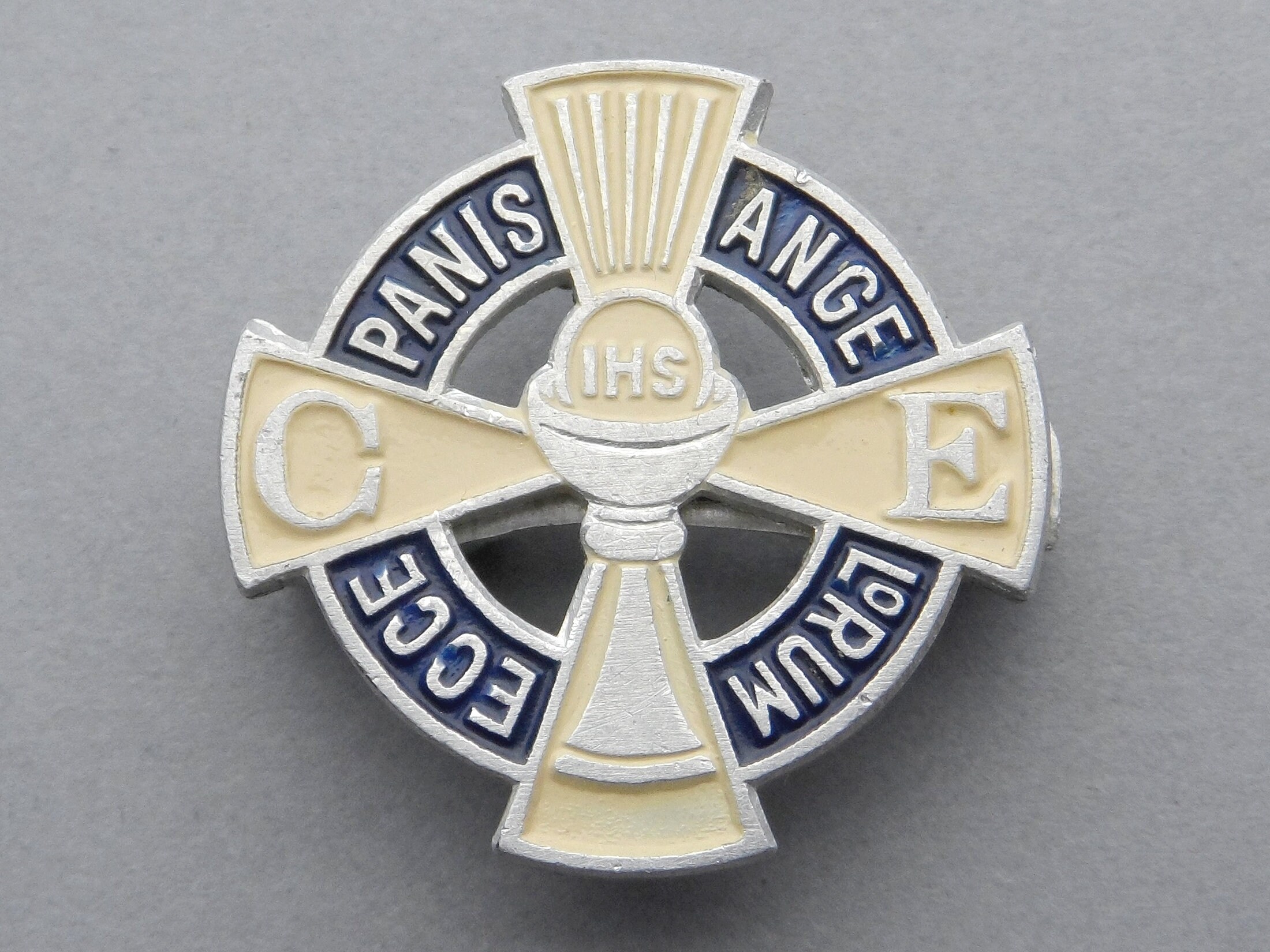 Ecce Panis Ange Lorum. Antique Religious Brooch. Etsy